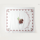 Bourgondische Roos Huwelijksfotobehang Wandkleed (Voorkant (horizontaal))