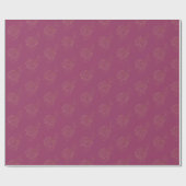 Bourgondische Roze Gouden Rozen Cadeaupapier (Vlak)