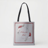 Bourgondische Roze & Witte Rozen Moeder van de Bru Tote Bag (Voorkant)