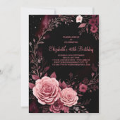 Bourgondische Rozen Aangepaste 40e Verjaardag Kaart (Voorkant)