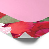 Bourgondische Rozen Baby in Bloom Baby shower Welk Poster (Hoek)