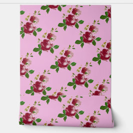 Bourgondische  rozen behang