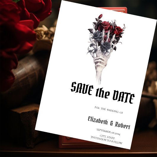 Bourgondische Rozen Bewaar De Datum Save The Date