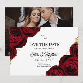 Bourgondische Rozen Bloemrijke Rustieke Bruiloft Save The Date