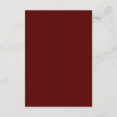 Bourgondische Rozen Boho Bruiloft Informatiekaartje (Achterkant)