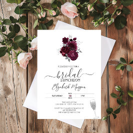 Bourgondische Rozen bruids lunch Kaart