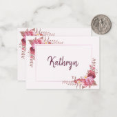 Bourgondische Rozen bruidsmeisje voorstel Notitiekaartje (Voorkant / Achterkant in situ)