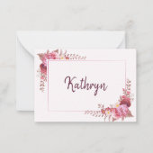 Bourgondische Rozen bruidsmeisje voorstel Notitiekaartje (Voorkant)