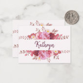 Bourgondische Rozen bruidsmeisje voorstel Notitiekaartje (Voorkant / Achterkant in situ)