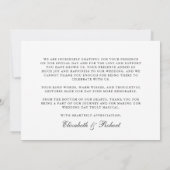 Bourgondische Rozen bruiloft Bedankkaart (Achterkant)