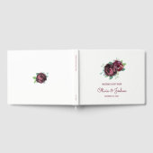 Bourgondische Rozen bruiloft Gastenboek (Volledig)