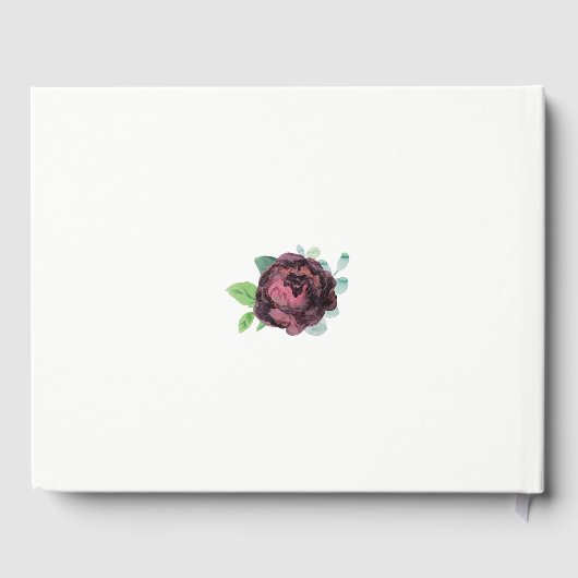 Bourgondische Rozen bruiloft Gastenboek (Achterkant)