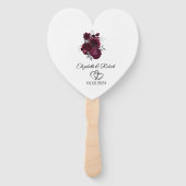 Bourgondische Rozen bruiloft Handwaaier (Achterkant)