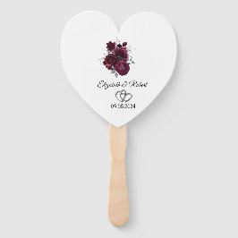 Bourgondische Rozen bruiloft Handwaaier