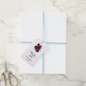Bourgondische rozen cadeaulabel (Met Touw)
