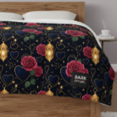 Bourgondische Rozen en gouden lantaarns Sherpa Deken