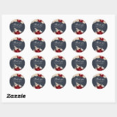 Bourgondische Rozen en Pampagras Bedankt Sticker (Vel)