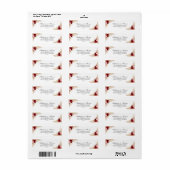 Bourgondische Rozen en Pampas Grass Retouradres Etiket (Full Sheet)