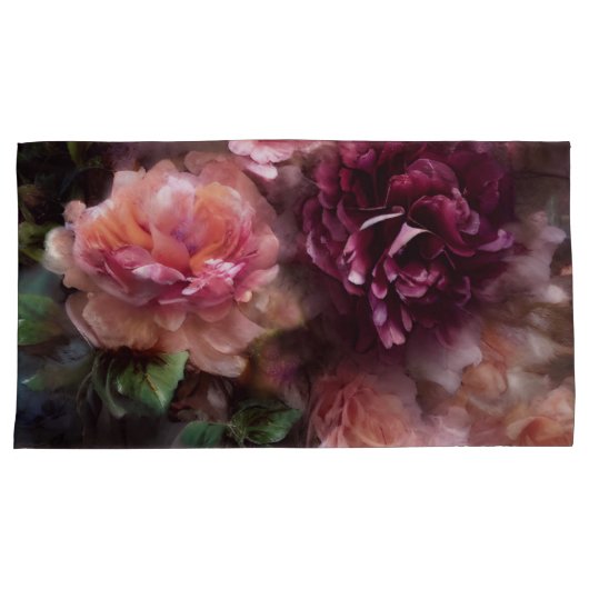 Bourgondische  Rozen geschilderd in oude Nederland Kussensloop (Voorkant-Rechts)