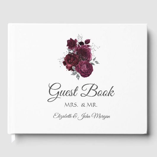 Bourgondische Rozen Guest Book Gastenboek (Voorkant)
