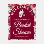 Bourgondische Rozen Herfst Vrijgezellenfeest Welko Acryl Bord (Voorkant)