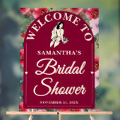 Bourgondische Rozen Herfst Vrijgezellenfeest Welko Acryl Bord (Neutraal)