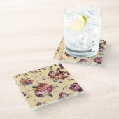  Bourgondische Rozen Onderzetter Glazen Onderzetter (Schuin)
