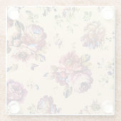  Bourgondische Rozen Onderzetter Glazen Onderzetter (Achterkant)