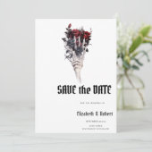 Bourgondische Rozen sparen de datum Save The Date (Staand voorkant)