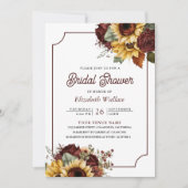 Bourgondische Rozen Zonnebloemen Foto Vrijgezellen Kaart (Voorkant)