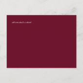 Bourgondische rozen zonnebloemen wijzig datum rese briefkaart (Achterkant)