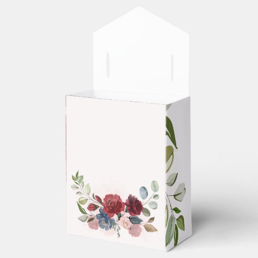 Bourgondische Rustieke Bloemenkraam voor Babyfeest Bedankdoosjes (Geopend)