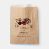 Bourgondische rustieke bloemzak als cadeautje voor bedankzakje (Voorkant)