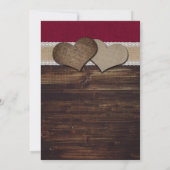 Bourgondische rustieke Burlap en kant zonnebloem b Kaart (Achterkant)