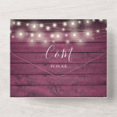 Bourgondische Rustieke QR Code Metselwerk Potten L All In One Uitnodiging (Achterkant)