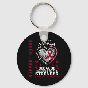 Bourgondische sikkelcelbewustmakingsitems NANA-ond Sleutelhanger