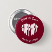 Bourgondische Sikkelcelbewustzijn Knop Ronde Button 5,7 Cm (Voorkant /achterkant)