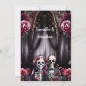 Bourgondische skelet bruidegom kathedraal kerk kaart (Achterkant)