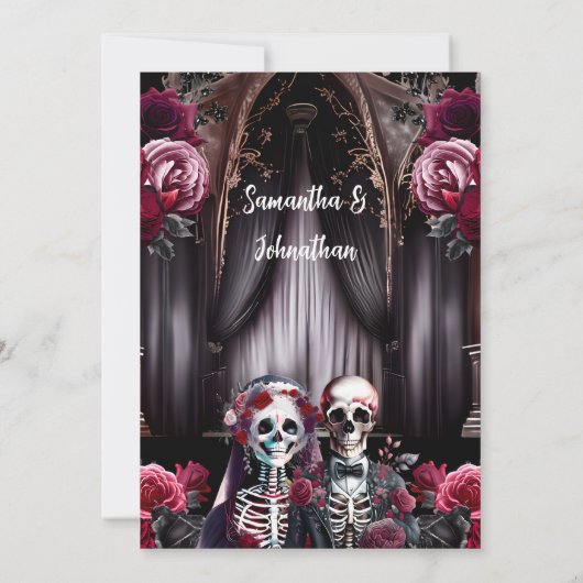 Bourgondische skelet bruidegom kathedraal kerk kaart (Achterkant)