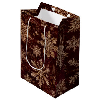 Bourgondische Sneeuwvlok Kerstcadeau Medium Cadeauzakje