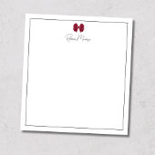 Bourgondische Strik Rand Script Aangepaste Naam Sc Notitieblok