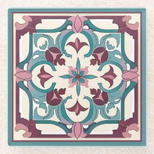 Bourgondische Tegel Glazen Onderzetter