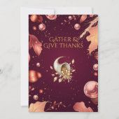 Bourgondische Thanksgiving met Cornucopia & Copper Kaart (Voorkant)