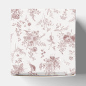 Bourgondische Toile De Jouy Bloemendessert Cadeauv Bedankdoosjes (Bovenkant)