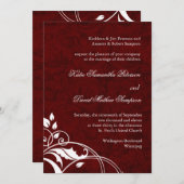 Bourgondische Trouw Uitnodiging (Voorkant / Achterkant)