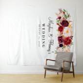 Bourgondische trouwachtergrond, fotocabine-accesso wandkleed (In Situ (horizontaal))