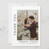 Bourgondische Trouwdag Fotobedankkaart Bedankkaart (Achterkant)