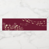 Bourgondische trouwfleswateretiketten waterfles etiket (Enkel label)