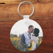 Bourgondische Tuin Bloemen Bruiloft Sleutelhanger (Achterkant)