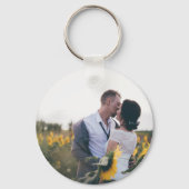 Bourgondische Tuin Bloemen Bruiloft Sleutelhanger (Achterkant)